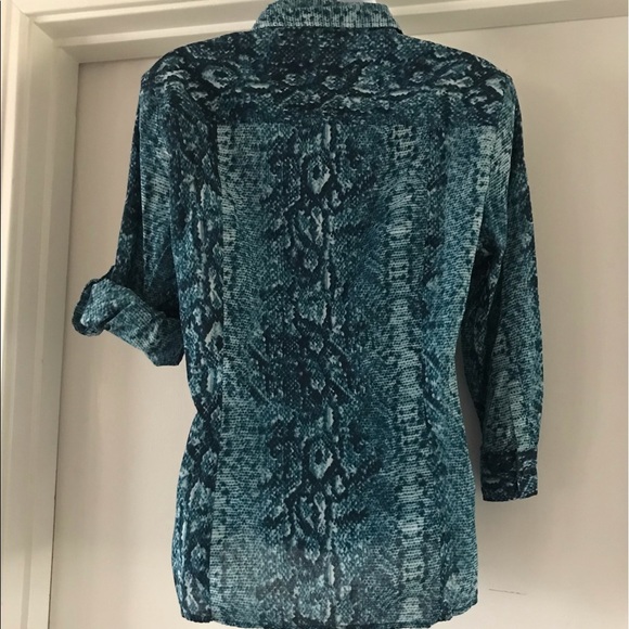 Zac&Rachel Blouse Shirt Snakeskin Print - Picture 4 of 10